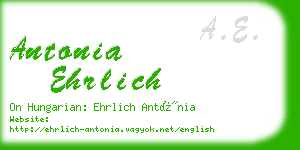 antonia ehrlich business card